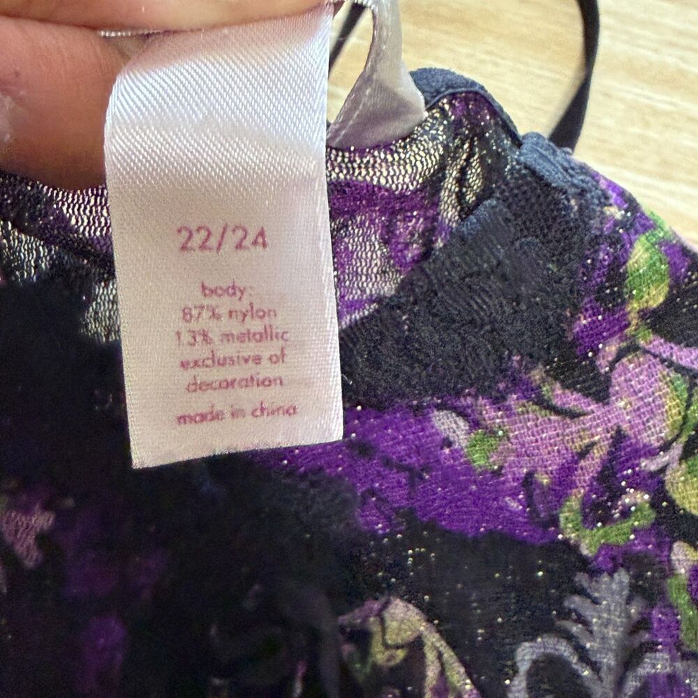 Cacique Baby Doll Sheer Lingerie Slip Dress Whimsygoth Pin Up Plus Size 22/24 - Picture 13 of 14